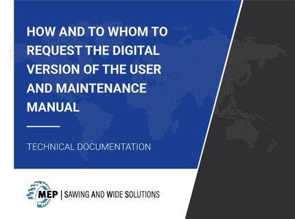 How and to whom to request the digital version of the user and maintenance manual